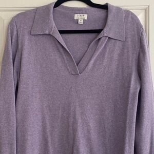 J. Crew Women's Long Sleeve Purple Sweater